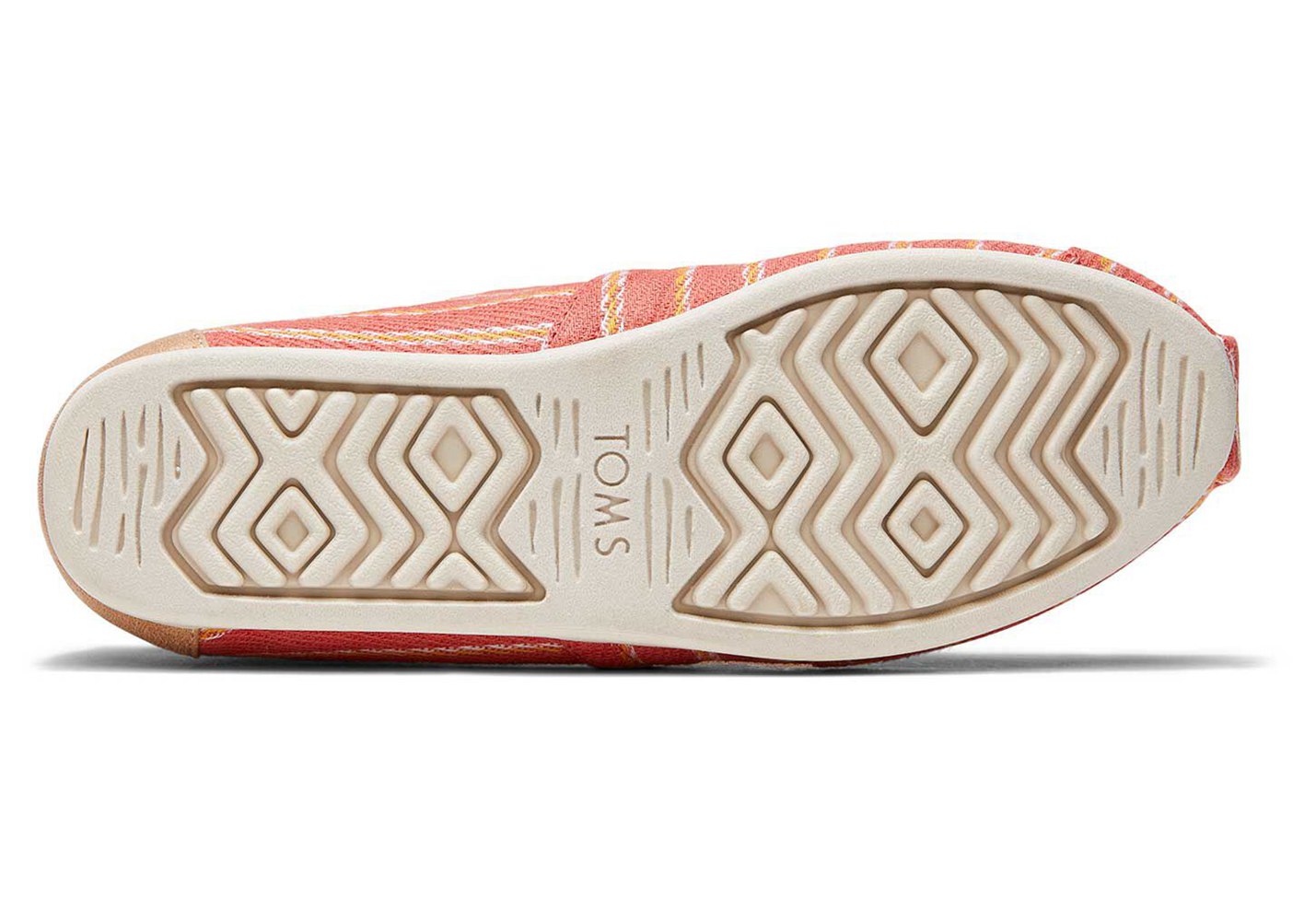 Toms Alpargata Textured Stripe Espadrille Orange - Womens - 23689-XBIA